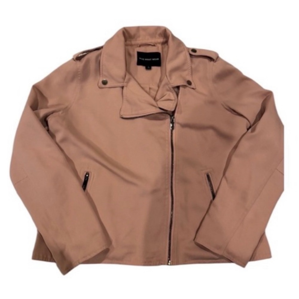 Who‎ What Wear Blush Pink Moto Jacket